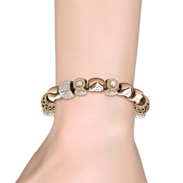radiant-charm-armband-rosegold-arm Radiant Charm Armband- Rose Gold Arm