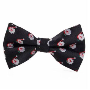 Weihnachtsfliege  BLACK WITH SANTA'S FACE