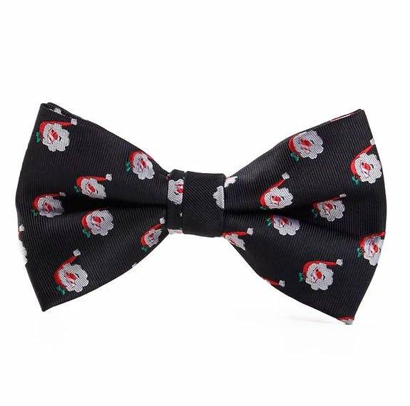 293715-47cd40f08fb470 Weihnachtsfliege BLACK WITH SANTA'S FACE