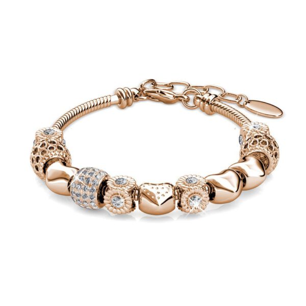 Radiant Charm-Armband - Roségold und Kristall