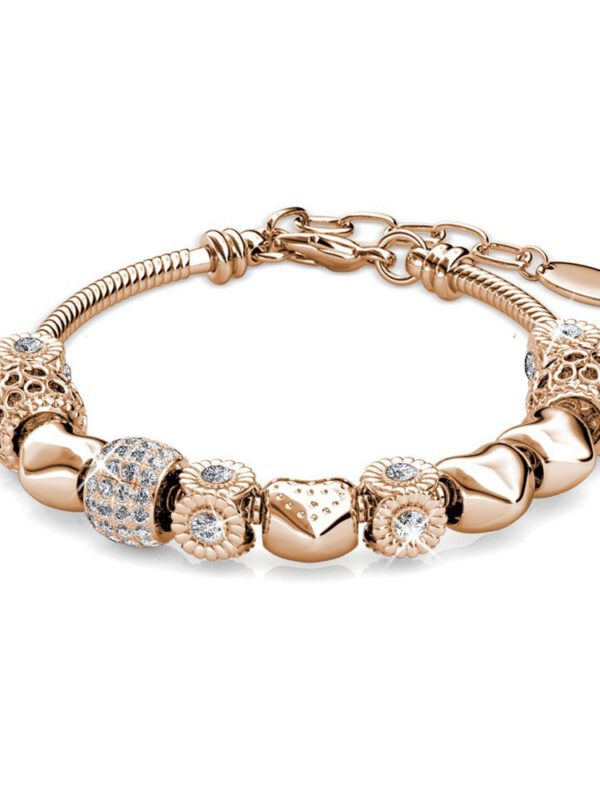 Radiant Charm-Armband - Roségold und Kristall