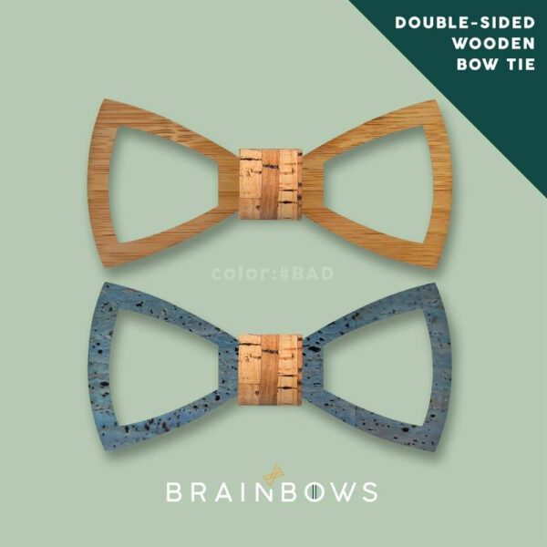 Timbow – Howard in Bambus / Blau Holz-Fliege