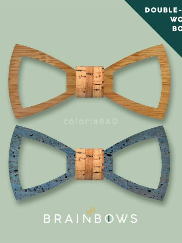 Timbow – Howard in Bambus / Blau Holz-Fliege