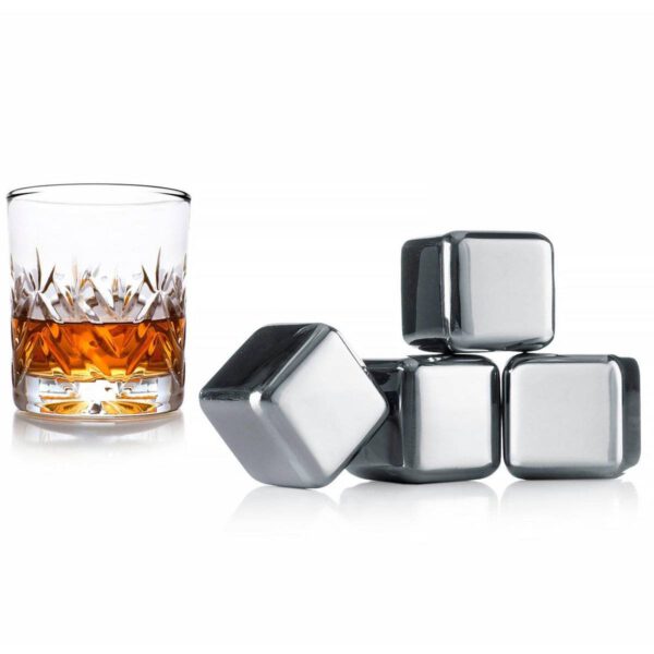 Edelstahl-Eiswürfel-Steine (4er-Set)
