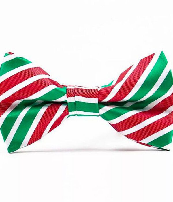 Weihnachtsfliege  GREEN AND RED STRIPES