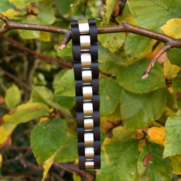 Woodz-Style – Echtholz-Armband Schwarz