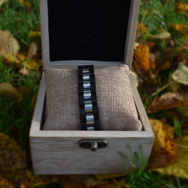 Woodz-Style – Echtholz-Armband Schwarz