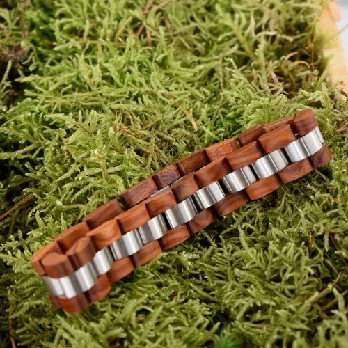 Woodz-Style - Echtholz-Armband Braun