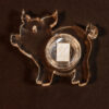 Glücks-Schweinderl aus Acrylglas mit Kapsel und 1 g Feinsilberbarren